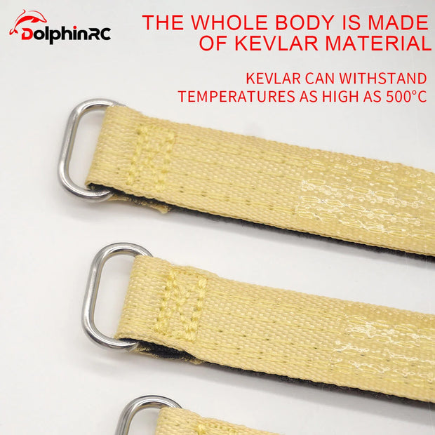 DolphinRC Full Kevlar Battery Strap - 250MM x 15MM for 5-Inch FPV Drones