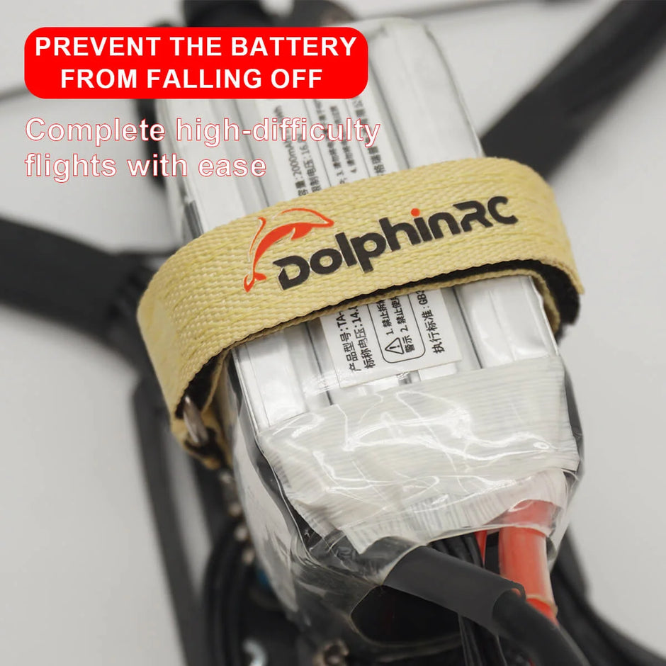 DolphinRC Full Kevlar Battery Strap - 250MM x 15MM for 5-Inch FPV Drones