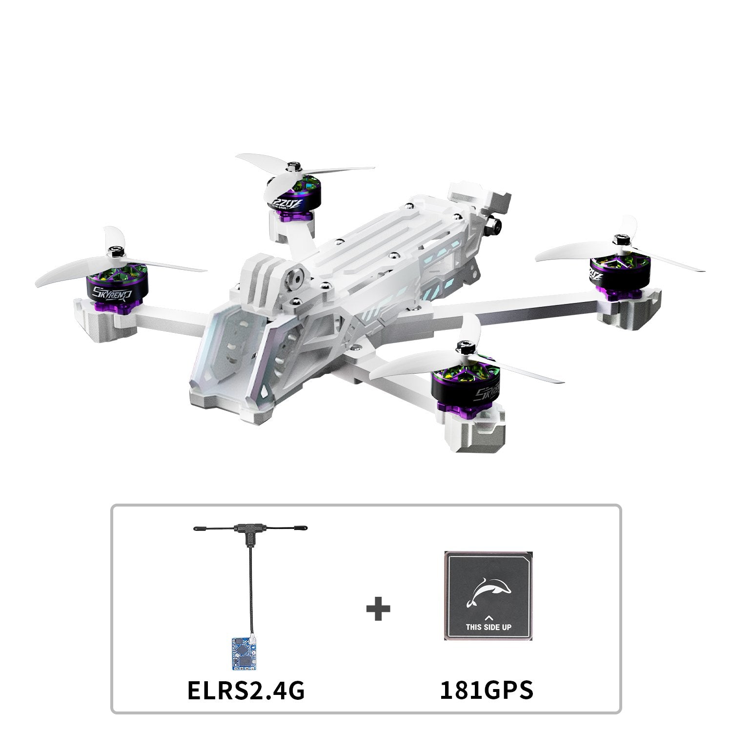 DolphinRC Nightingale X5 5 inch FPV Long Range Power Combo Kit, 2207 1950KV Brushless Motors & F405 60A Stack & Propellers for RC Drone Freestyle Racing DIY