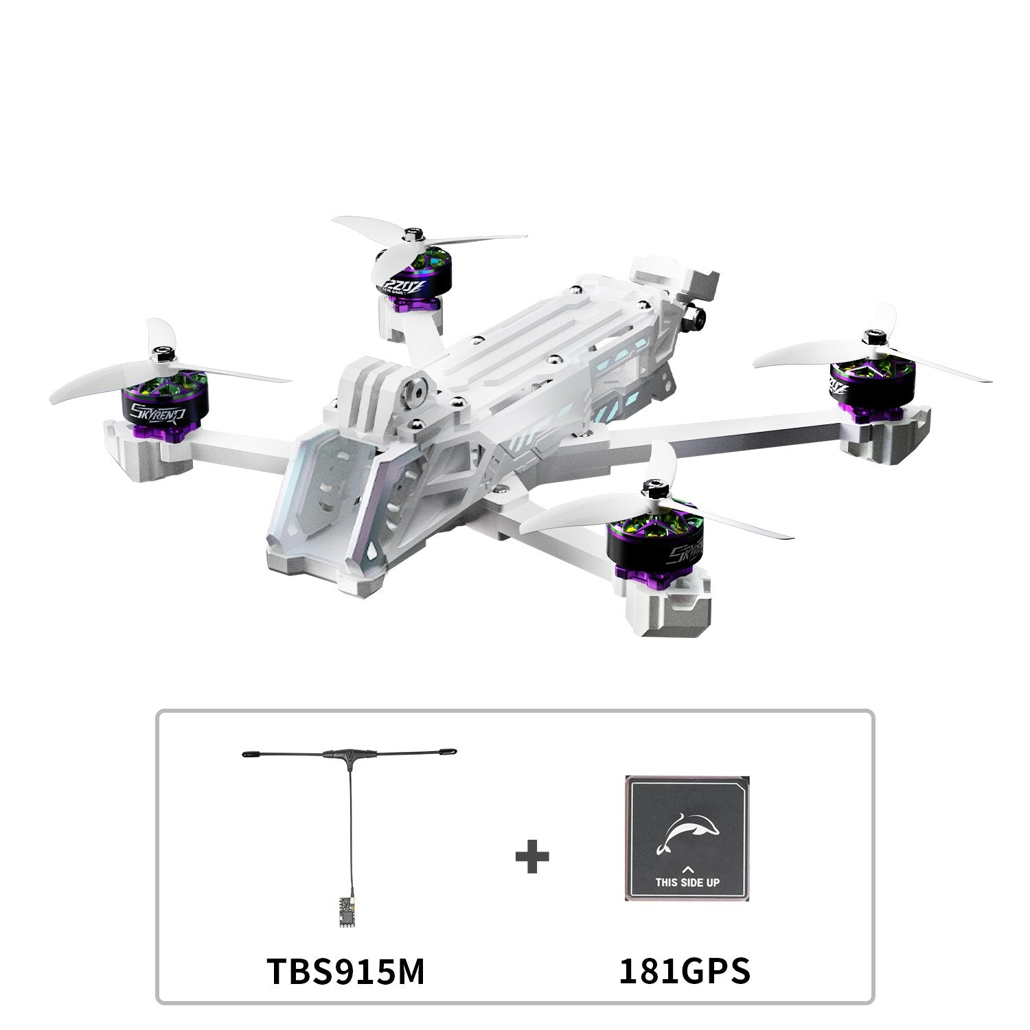 DolphinRC Nightingale X5 5 inch FPV Long Range Power Combo Kit, 2207 1950KV Brushless Motors & F405 60A Stack & Propellers for RC Drone Freestyle Racing DIY