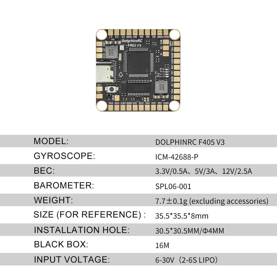 DolphinRC F405 V3 50A 60A STACK