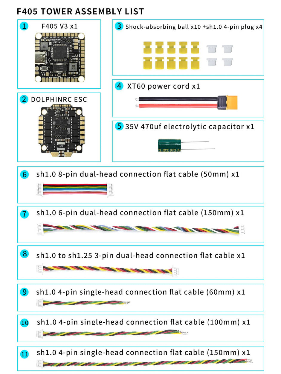 DolphinRC F405 V3 50A 60A STACK
