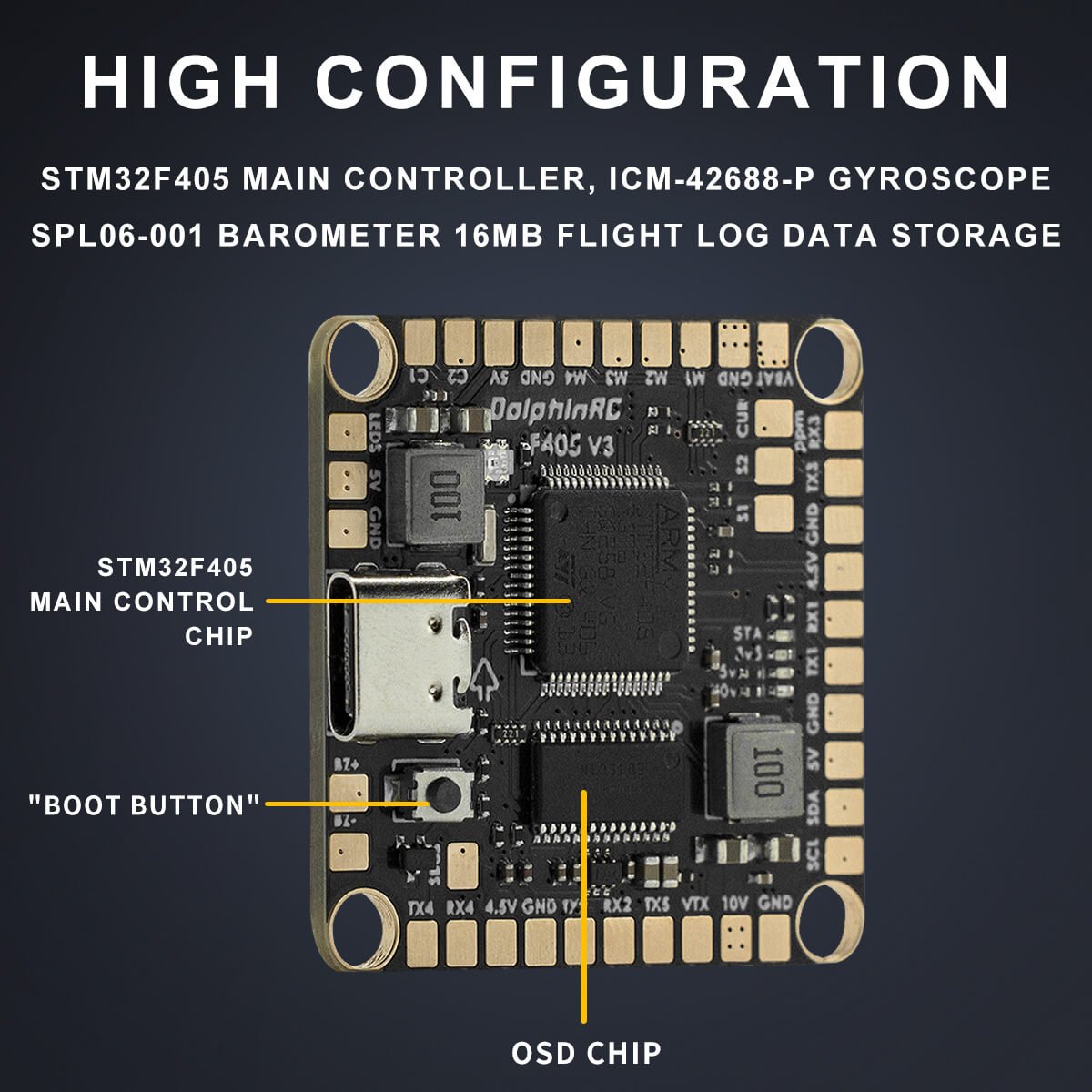 DolphinRC F405 V3 50A 60A STACK