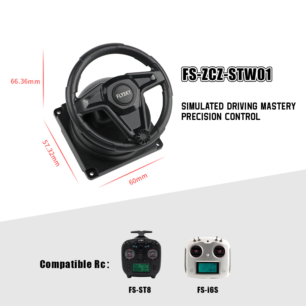 Flysky FS-ZCZ-STW01 Steering Wheel Gimbal simulated drivering for FS-ST8 FS-i6s DIY Upgrade