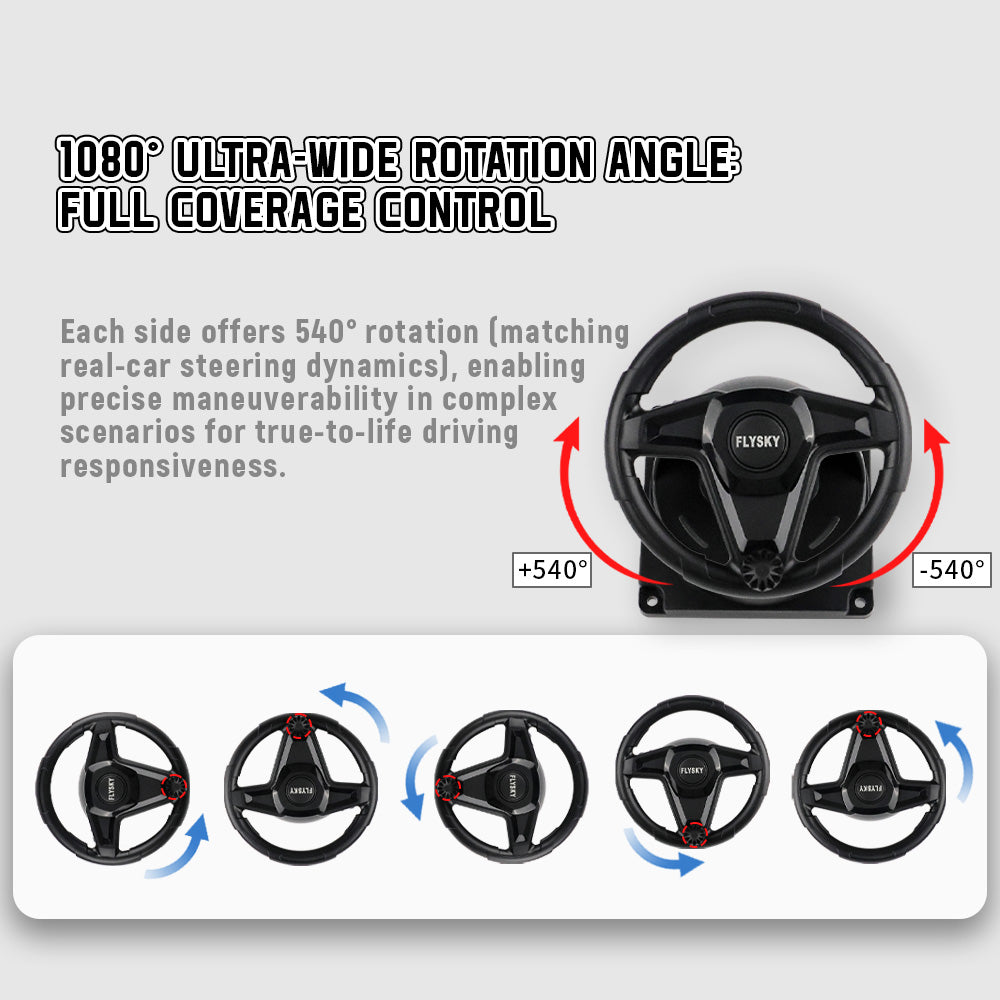 Flysky FS-ZCZ-STW01 Steering Wheel Gimbal simulated drivering for FS-ST8 FS-i6s DIY Upgrade