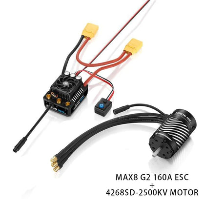 Hobbywing Ezrun 4278SD/4268SD 2250kV Brushless Motor - Sensored 3-6S-MAX8 G2 ESC Combo