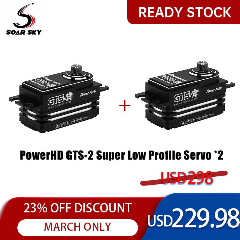 Power HD GTS-2 Super Low Profile Servo combo