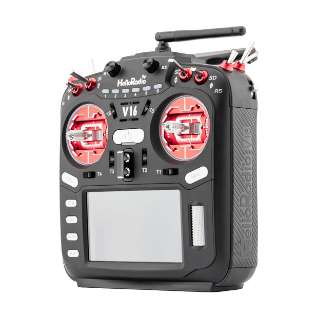 HelloRadio ELRS EdegeTX V16 Max Hall Sticker FPV Drone Radio Transmitter Red-2
