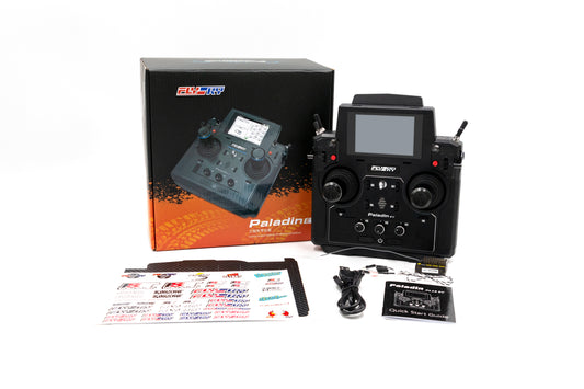 Soarsky Flysky Paladin EV Émetteur RC 2,4 GHz 18 CH avec capteur Hall 5D Cardans AFHDS 3, télécommande radio à écran tactile TFT 3,5 pouces pour véhicule d'ingénierie RC