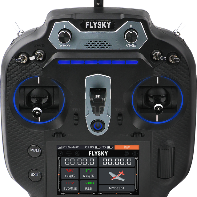 Flysky FS-ST16 2.4GHz 16CH EdgeTX Radio Transmitter with 3.5" IPS Display & FS-SR8 Receiver