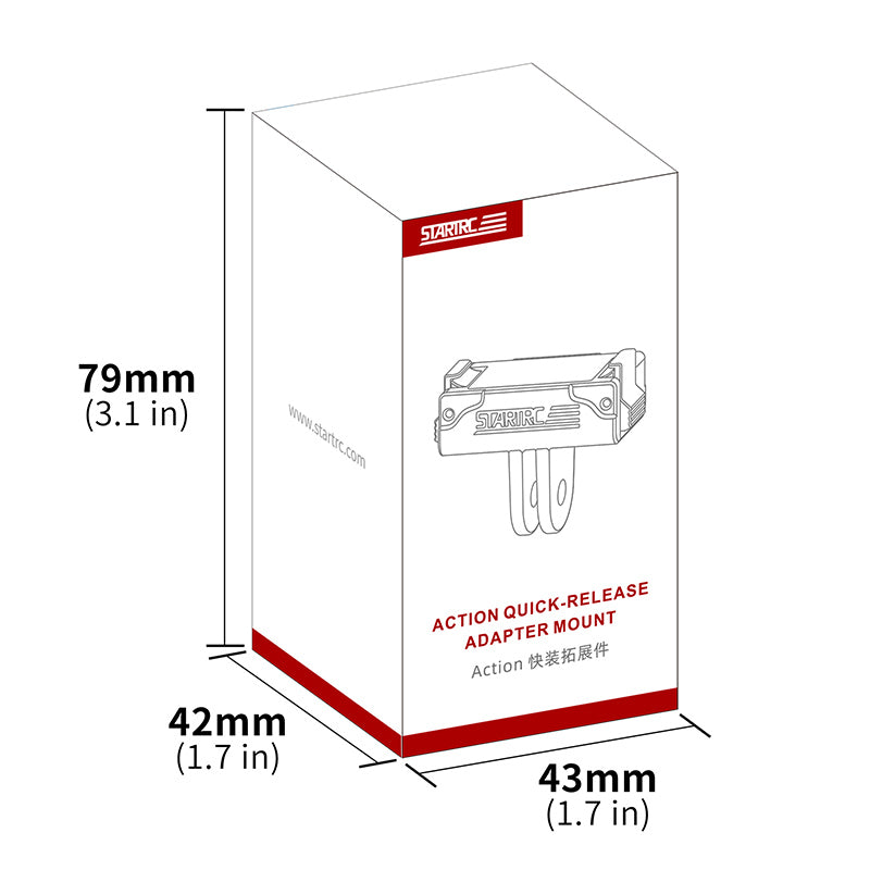 STARTRC Quick-Release Adapter Mount for DJI Action 5 Pro/Action 4/3
