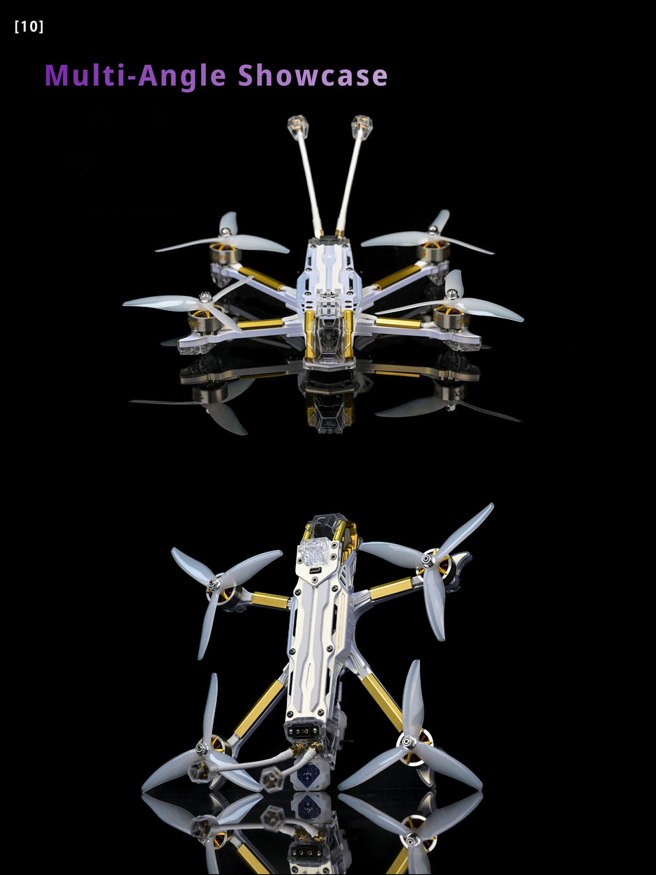 TJRC J5V2 Wide-X 5-Inch FPV Racing Drone | IP68 Waterproof DJI O4 / ELRS Black Package