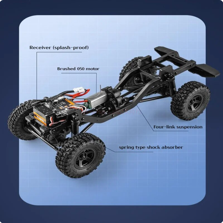 EAZYRC 1:18 Thunderstorm New Simulation Wrangler RC Climbing Vehicle Remote Control Off Road Simulation Vehicle Model RC Car