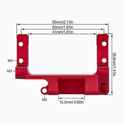 SCX10 III Portal Bridge Servo Mount AR45P Servo Bracket 1/10 Simulation Climbing Car Aluminum Alloy