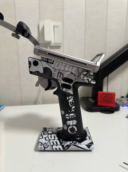 Soar Flysky NB4 Pro black and white graffiti skin radio stiker