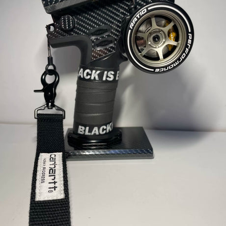 Flysky Noble NB4/NB4 + autocollant caméléon en Fiber de carbone noir enveloppe de peau Radio