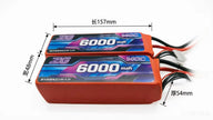 ZG Battery 6000mAh 6S1P 140C DragRacing Battery