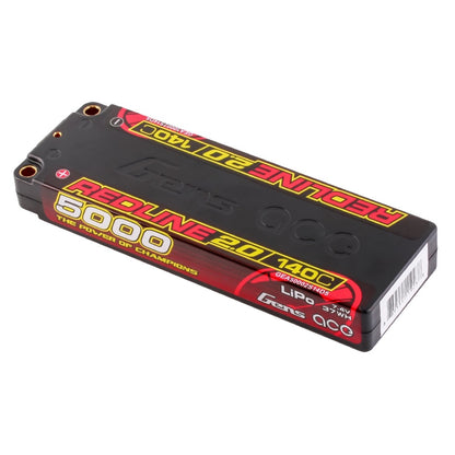 Gens Ace 5000 mAh 2S 7,4 V 140 C HardCase 56# Redline 2.0 Serie Lipo-Akku mit 5,0 mm Bullet