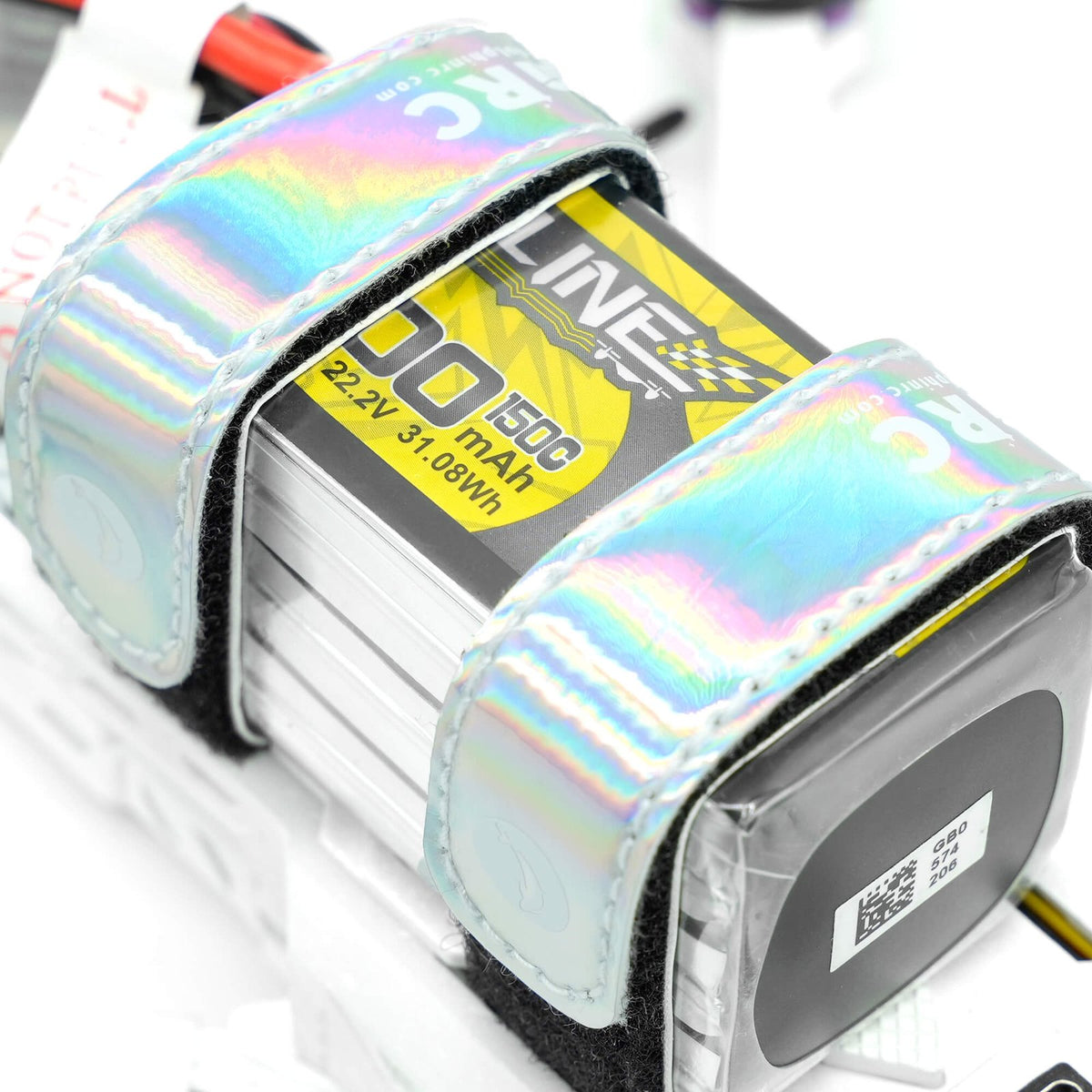 DolphinRC Black Nylon and PU Leather Anti-Slip Battery Strap for FPV Drones