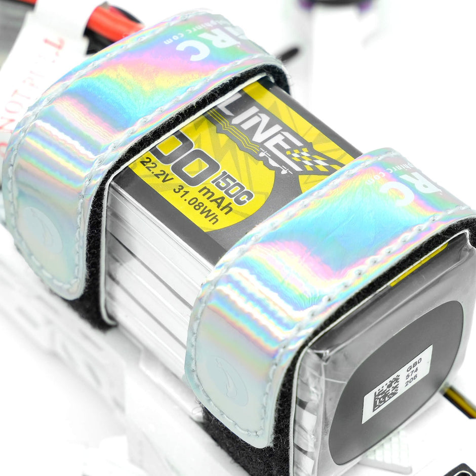 DolphinRC Black Nylon and PU Leather Anti-Slip Battery Strap for FPV Drones