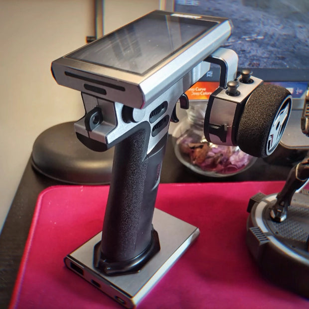 Autocollant radio Soarsky Flysky en métal argenté