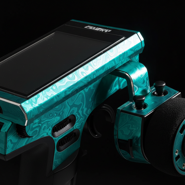 Flysky Noble Carbon Fiber Iridescent RC Radio Skin Remote Stickers Wrap Matching Color Lanyard Included1