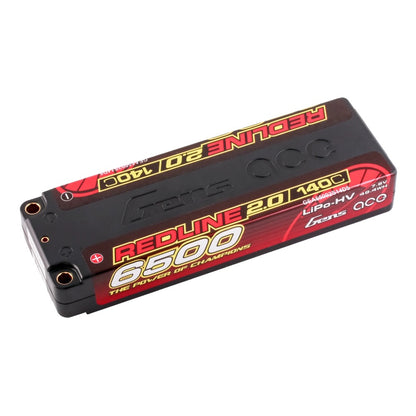 Gens Ace 6500mAh 2S 7.6V 140C HardCase 57# Redline 2.0 Series Batterie Lipo avec balle de 5,0 mm