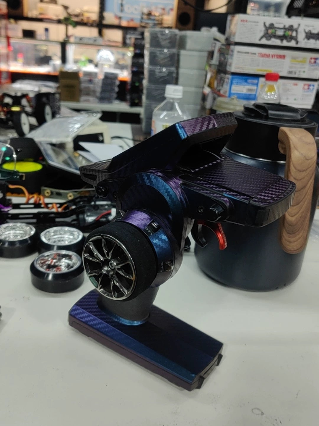 Autocollant caméléon en Fiber de carbone Futaba 4px/4pv/4pls/7px/10px, peau Radio