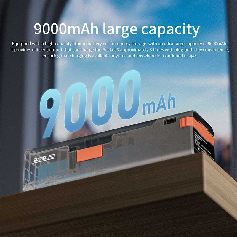 STARTRC 9000mAh LCD Fast Charging Case for DJI OSMO Pocket 3