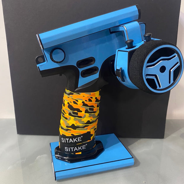 Autocollant radio Soarsky Flysky NB4/NB4+ en métal bleu clair