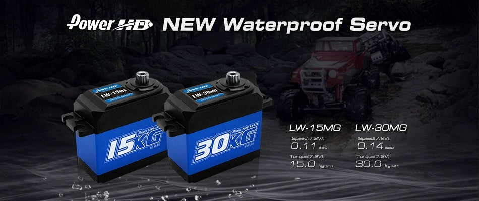 PowerHD LW15MG LW30MG High Torque 4.8-7.2V 15KG 30KG Full Waterproof Metal Gear Servo