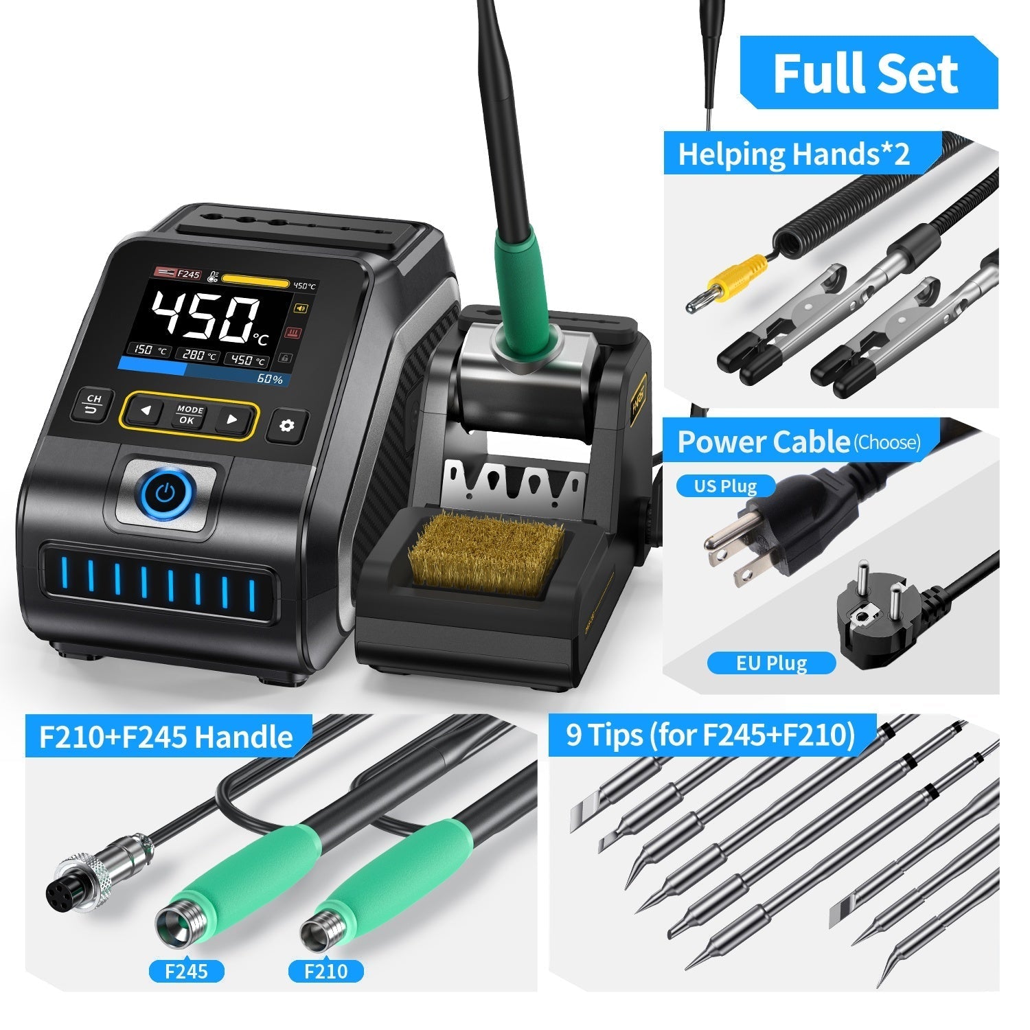 FNIRSI® DWS-200 200W Power Repaid Heating Soldering Iron Station Kit