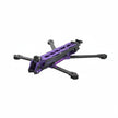 A purple and black quadcopter drone frame with four extended arms, shown on a plain white background.