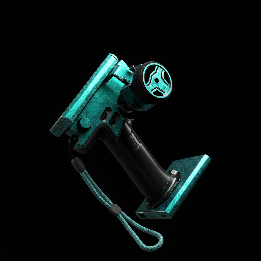 Flysky Noble Carbon Fiber Iridescent RC Radio Skin Remote Stickers Wrap Matching Color Lanyard Included2